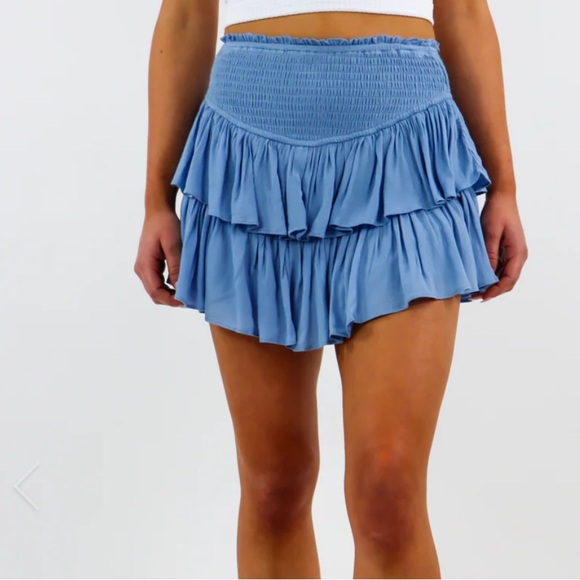 Rock N Rags Dresses & Skirts - NWT Rock n Rags Dusty Blue Mini Skirt Size XXS